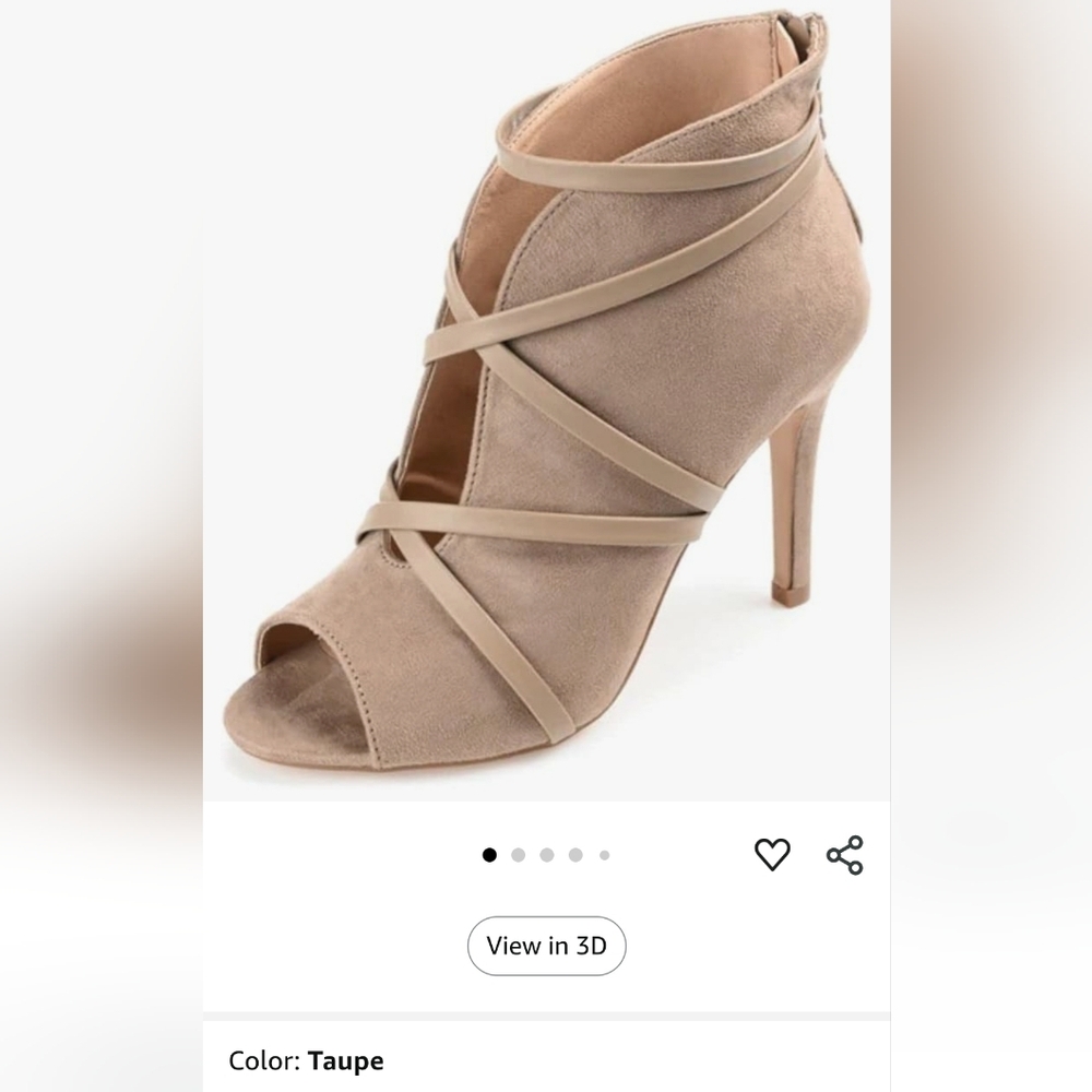 Elegant Taupe High Heel Sandals